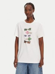 Liu Jo T-Shirt WA5343 JS923 M9518 Biały Regular Fit. Białe t-shirty damskie Liu Jo, m, bez wzorów, z bawełny, bez kołnierzyka, bez ramiączek. Za 179.99 zł.