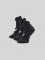 4F Skarpetki krótkie (3-pack) damskie - czarne 35-38. Czarne skarpetki damskie 4F, bez wzorów, z bawełny. Za 49.99 zł.