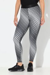 Damskie Legginsy sportowe kropki szybkoschnące elastyczny pas. Czarne legginsy damskie Ulla Popken, bez wzorów, z bawełny. Za 199.99 zł.