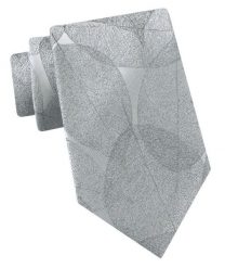 Klasyczny Krawat Męski - Chattier - Jasny Popiel, Duże Liście. Szare krawaty i muchy Chattier, bez wzorów, z tkaniny, eleganckie. Za 49.00 zł.