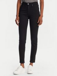 Lee Jeansy Scarlett 112365072 Czarny Skinny Fit. Czarne jeansy damskie Lee, bez wzorów, z bawełny. Za 360.00 zł.