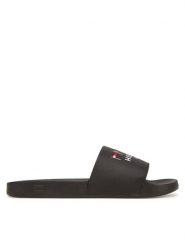 Tommy Hilfiger Klapki Flags Pool Slide FM0FM05431 Czarny. Czarne klapki męskie Tommy Hilfiger, bez wzorów, ze skóry, bez zapięcia. Za 119.99 zł.