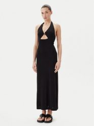 Max Mara Beachwear Sukienka koktajlowa Ghiotto 2516621059 Czarny Slim Fit. Czarne sukienki damskie Max Mara Beachwear, s, bez wzorów, z wiskozy, wizytowe, bez kołnierzyka, bez ramiączek. Za 649.99 zł.