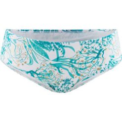 Figi bikini bonprix biało-turkusowy. Białe bikini bonprix, z aplikacjami. Za 17.99 zł.
