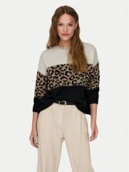 ONLY Sweter Jade 15294969 Beżowy Regular Fit. Brązowe swetry nierozpinane damskie ONLY, s, bez wzorów, z syntetyku, bez kołnierzyka, bez ramiączek. Za 149.99 zł.
