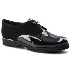 Czarne Półbuty Karino Damskie Eleganckie Obuwie. Czarne półbuty damskie Karino, bez wzorów, z jeansu, biznesowe, bez obcasa, bez zapięcia. Za 229.00 zł.