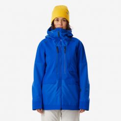 Kurtka snowboardowa damska Wedze SNB 900. Niebieskie kurtki sportowe damskie WED'ZE, na zimę, m, bez wzorów, z materiału, bez ramiączek, bez kaptura, narciarskie. Za 899.99 zł.