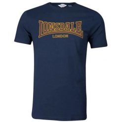 T-shirt o wąskim kroju Lonsdale Classic. Niebieskie koszulki sportowe męskie Lonsdale, bez wzorów, bez ramiączek. Za 167.00 zł.