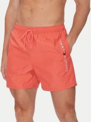 Tommy Hilfiger Szorty kąpielowe UM0UM03258 Różowy Regular Fit. Czerwone kąpielówki męskie Tommy Hilfiger, bez wzorów, z syntetyku. Za 229.99 zł.