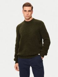 Mustang Sweter Emil C 1015801 Zielony Regular Fit. Zielone swetry męskie Mustang, l, bez wzorów, z syntetyku, bez kołnierzyka, bez ramiączek. Za 159.99 zł.