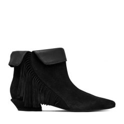 Botki GINO ROSSI. Czarne botki damskie Gino Rossi, bez wzorów, bez obcasa, na słupku, bez zapięcia. Za 399.99 zł.