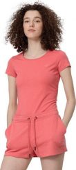 4f T-Shirt 4F H4L22-TSD350 63S H4L22-TSD350 63S pomarańczowy XS. Brązowe t-shirty damskie 4F, l, bez wzorów, bez kołnierzyka, bez ramiączek. Za 27.99 zł.