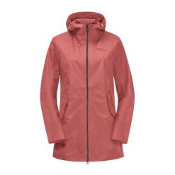 Kurtka przeciwdeszczowa damska Jack Wolfskin Dakar Parka. Czerwone parki damskie Jack Wolfskin, s, bez wzorów, bez kaptura. Za 429.99 zł.