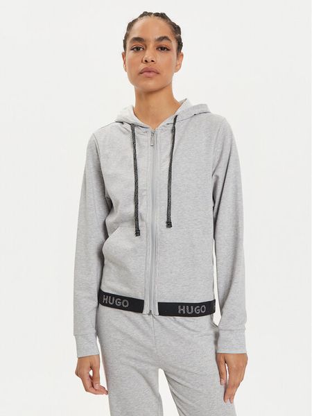 Hugo Bluza Sporty Logo 50520504 Szary Relaxed Fit. Szare bluzy damskie Hugo, s, bez wzorów, z syntetyku, sportowe, bez ramiączek, bez kaptura. Za 399.99 zł.