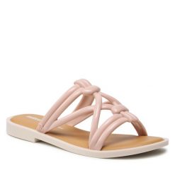 Klapki Melissa. Czerwone klapki damskie Melissa, bez wzorów, bez obcasa, bez zapięcia. Za 199.99 zł.