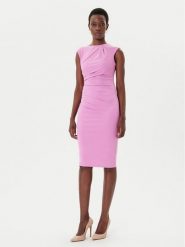 Rinascimento Sukienka koktajlowa CFC0125332003 Różowy Slim Fit. Czerwone sukienki damskie Rinascimento, m, bez wzorów, z syntetyku, wizytowe, bez kołnierzyka, bez ramiączek. Za 339.99 zł.