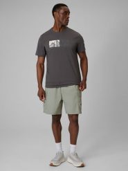 4F Spodenki tkaninowe męskie - khaki XXL. Brązowe szorty męskie 4F, bez wzorów, z materiału. Za 129.99 zł.