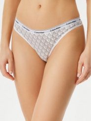 Calvin Klein Underwear Stringi 000QD5043E Écru. Majtki damskie Calvin Klein Underwear, z bawełny. Za 49.99 zł.