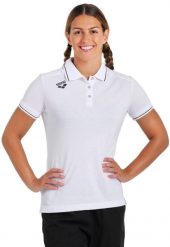 Arena KOSZULKA WOMEN'S TEAM POLOSHIRT SOLID COTTON WHITE 004893/100 L. Białe bluzki damskie ARENA, l, bez wzorów, bez kołnierzyka, bez ramiączek. Za 166.59 zł.
