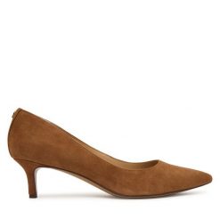 Szpilki LAUREN RALPH LAUREN. Brązowe szpilki damskie Lauren Ralph Lauren, bez wzorów, bez obcasa, na szpilce, bez zapięcia. Za 639.99 zł.