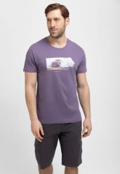 T-shirt z samochodem rajdowym T-DUST. Fioletowe t-shirty męskie Volcano, l, bez wzorów, z bawełny, bez kołnierzyka, bez ramiączek. Za 59.99 zł.