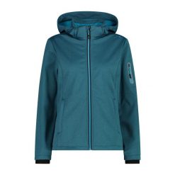 Damska kurtka turystyczna z kapturem CMP. Niebieskie kurtki sportowe damskie CMP, s, bez wzorów, bez ramiączek, z kapturem, trekkingowe. Za 382.50 zł.
