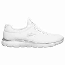 Obuwie Sportowe Damskie Skechers Summits Biały. Białe obuwie sportowe damskie Skechers, bez wzorów, z materiału, bez zapięcia, trekkingowe. Za 495.00 zł.