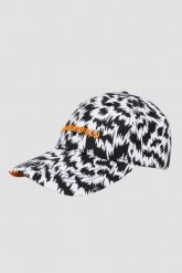 KARL LAGERFELD Czarno-biała czapka z daszkiem K/zebra. Białe czapki damskie KARL LAGERFELD, bez wzorów. W wyprzedaży za 259.99 zł.