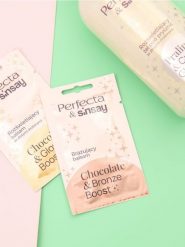 Balsam do ciała Sinsay x Perfecta - złoty. Żółte body Sinsay, bez wzorów. W wyprzedaży za 2.49 zł.