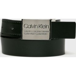 Calvin Klein - Pasek skórzany. Czarne paski męskie Calvin Klein, z materiału. W wyprzedaży za 179.90 zł.