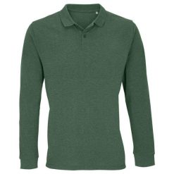 Koszulka Polo Z Długim Rękawem Dla Dorosłych Unisex Planet. Zielone bluzki damskie SOL'S, m, bez wzorów, casualowe, bez kołnierzyka, bez ramiączek. Za 98.99 zł.