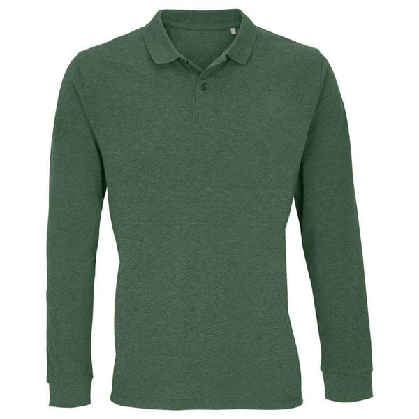 Koszulka Polo Z Długim Rękawem Dla Dorosłych Unisex Planet. Zielone bluzki damskie SOL'S, m, bez wzorów, casualowe, bez kołnierzyka, bez ramiączek. Za 103.99 zł.