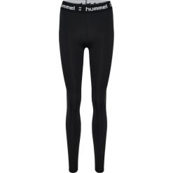 Damskie legginsy Hummel Pulse. Czarne legginsy damskie Hummel, bez wzorów, z materiału. Za 196.00 zł.