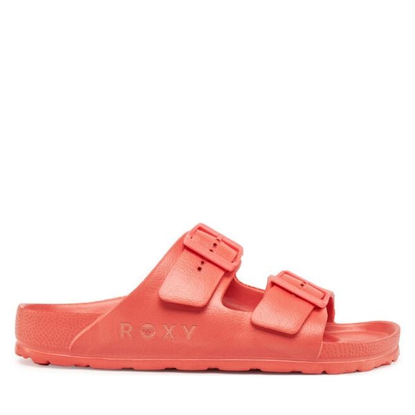 Klapki Roxy. Pomarańczowe klapki damskie Roxy, bez wzorów, bez obcasa, bez zapięcia. Za 109.99 zł.