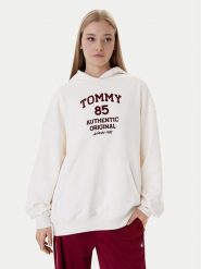 Tommy Jeans Bluza DW0DW22603 Écru Relaxed Fit. Bluzy damskie Tommy Jeans, l, bez wzorów, z bawełny, bez ramiączek, bez kaptura. Za 449.99 zł.