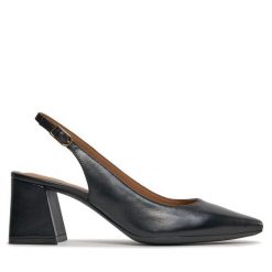 Sandały Geox. Czarne sandały damskie Geox, bez wzorów, bez obcasa, na słupku, bez zapięcia. Za 359.99 zł.