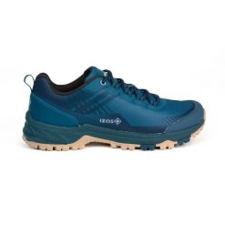 Męskie buty do pieszych wędrówek i trekkingu na średnie dystanse, JADE M Izas. Zielone buty zimowe męskie IZAS, bez wzorów, z meshu, bez obcasa, bez zapięcia. Za 269.52 zł.