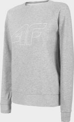 4f Bluza damska H4Z22-BLD350 Chłodny jasny szary melanż r.L. Szare bluzy damskie 4F, l, bez wzorów, bez ramiączek, bez kaptura. Za 110.49 zł.