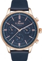 Zegarek Gino Rossi Zegarek męski G. Rossi Exclusive FORB E10602A2-6F3. Zegarki męskie Gino Rossi, bez wzorów. Za 380.25 zł.