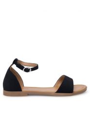 Clara Barson Sandały BRIA WS5296-32 Czarny. Czarne sandały damskie Clara Barson, bez wzorów, z syntetyku, bez obcasa, na płaskiej podeszwie, bez zapięcia. Za 54.99 zł.