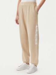 PINKO Spodnie dresowe Plumcake 104790 A2CV Beżowy Regular Fit. Brązowe spodnie dresowe damskie Pinko, bez wzorów, z bawełny. Za 479.99 zł.