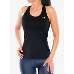 Top damski Under Armour Tech Mesh Racer Tank. Czarne topy damskie Under Armour, l, bez wzorów, z meshu, bez kołnierzyka, bez ramiączek. Za 93.99 zł.