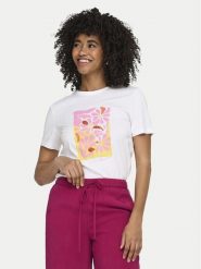 ONLY T-Shirt Kita 15367568 Biały Regular Fit. Białe t-shirty damskie ONLY, xs, bez wzorów, z bawełny, bez kołnierzyka, bez ramiączek. Za 79.99 zł.