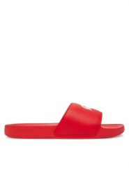 Lacoste Klapki Serve Sliders 7-49CMA0041 Czerwony. Czerwone klapki męskie Lacoste, bez wzorów, ze skóry, bez zapięcia. Za 119.99 zł.
