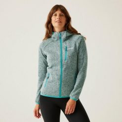 Bluza damska z kapturem Regatta Newhill II. Niebieskie bluzy damskie Regatta, m, bez wzorów, z dzianiny, bez ramiączek, z kapturem. Za 265.75 zł.