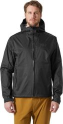 Kurtka przeciwdeszczowa męska Helly Hansen Loke Terra Jacket. Czarne kurtki męskie Helly Hansen, m, bez wzorów, z materiału, klasyczne, z kapturem. Za 647.35 zł.