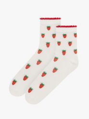 Skarpetki za kostkę damskie SKARPETY. Białe skarpetki damskie Ryłko, bez wzorów, z bawełny. Za 24.99 zł.