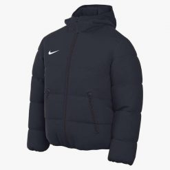 Kurtka sportowa męska Therma-Fit Academy Pro Jacket. Niebieskie kurtki sportowe męskie Nike, m, bez wzorów, z poliesteru, bez kaptura, do piłki nożnej. Za 449.99 zł.