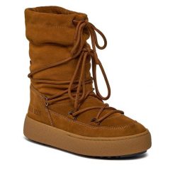 Śniegowce Moon Boot. Brązowe śniegowce damskie Moon Boot, bez zapięcia. Za 1,429.00 zł.