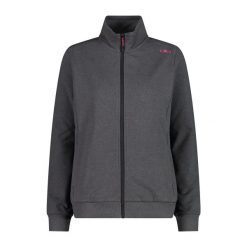 Damska bluza zapinana na zamek CMP. Szare bluzy damskie CMP, s, bez wzorów, z materiału, bez ramiączek, bez kaptura. Za 248.75 zł.